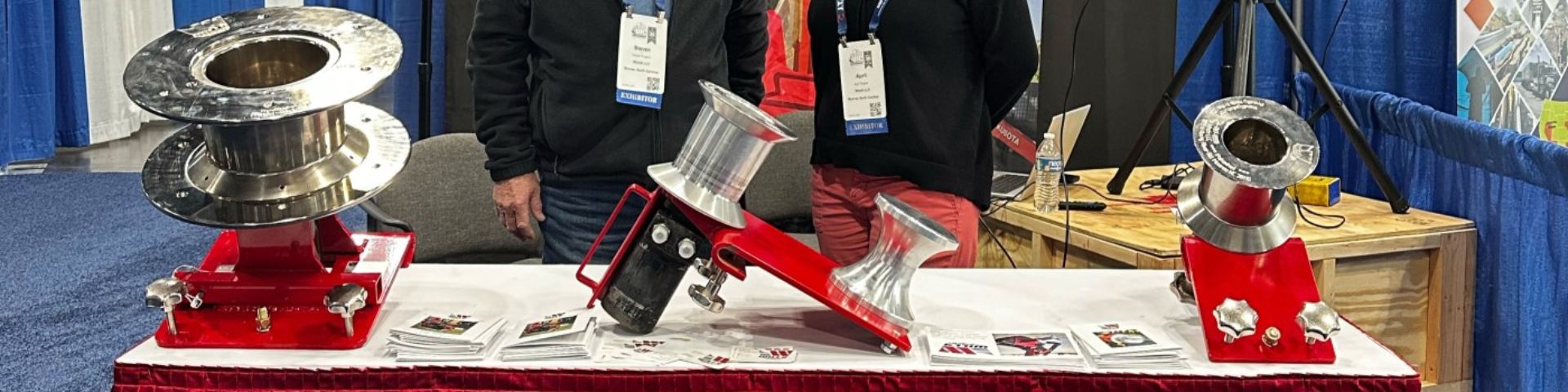 Willy Winches on display at tradeshow table